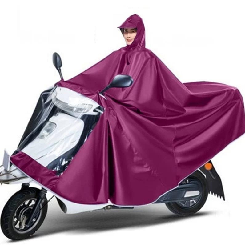 Authentic Raincoat for Electric Bikes and Motorcycles, Rain Poncho for Adult Riding, Single or Double Rider, Enlarged Size