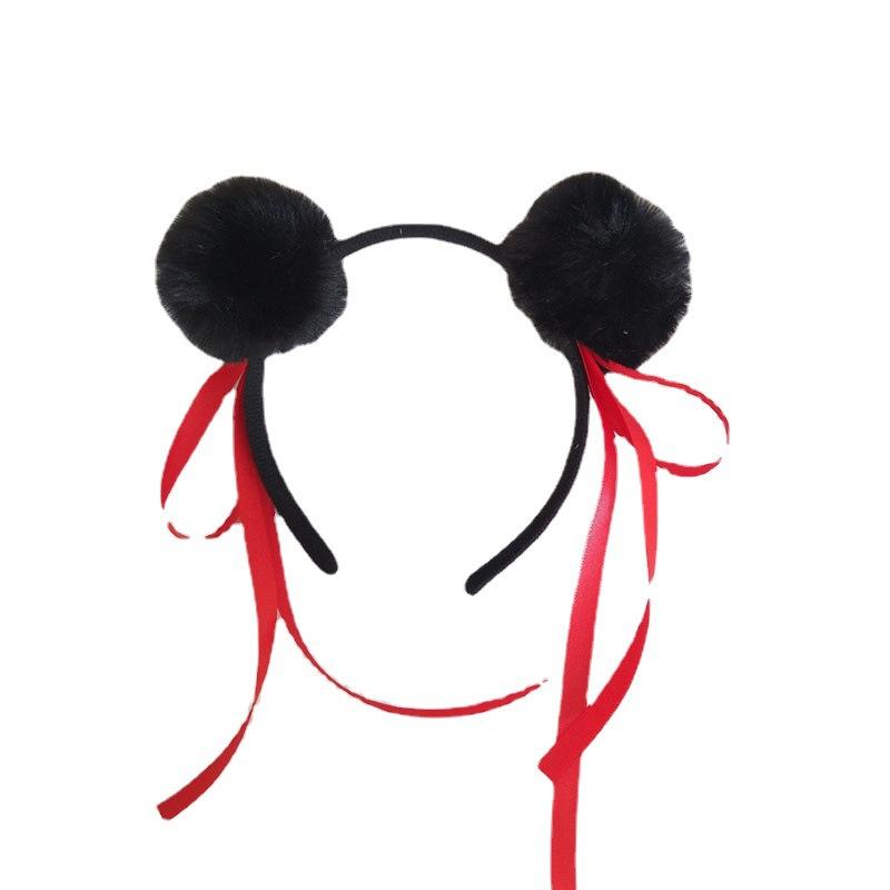 Ne Zha 2 Plyšová čelenka s kuličkou Animované filmové postavy Miniso Nezha Stejný styl gumičky do vlasů Roztomilé vlasové doplňky Dětský cosplay
