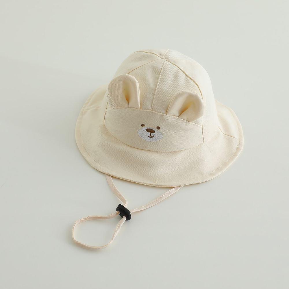 Baby Girls Sun Hat 48-50cm Cotton Panama Kids Bucket Hat UV Protection Baby Beach Hat Boys Girls Spring Summer Cute Ear Design