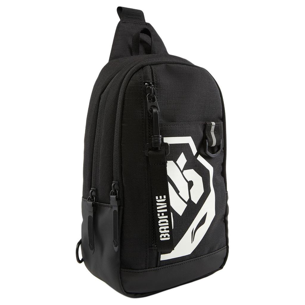 New LiNing BadFive Polyester One Shoulder Crossbody Bag, Sling Bag Regular Unisex Black ABDV207-1
