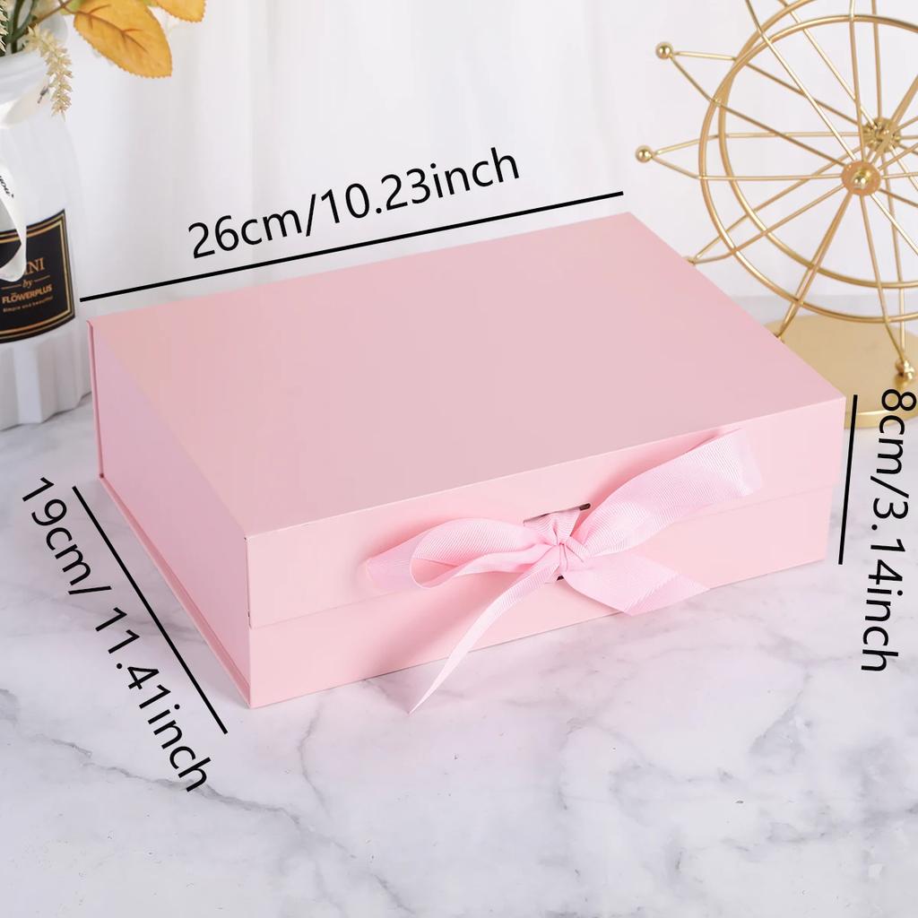 1pc- Folding Integrated Fashion Birthday Gift Box Empty Box Clamshell Clothes Packing Box