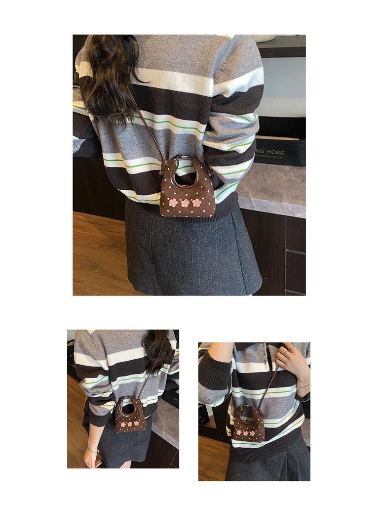 Kids' High-End Retro Polka Dot Crossbody Handbag: Parent-Child Matching Bag