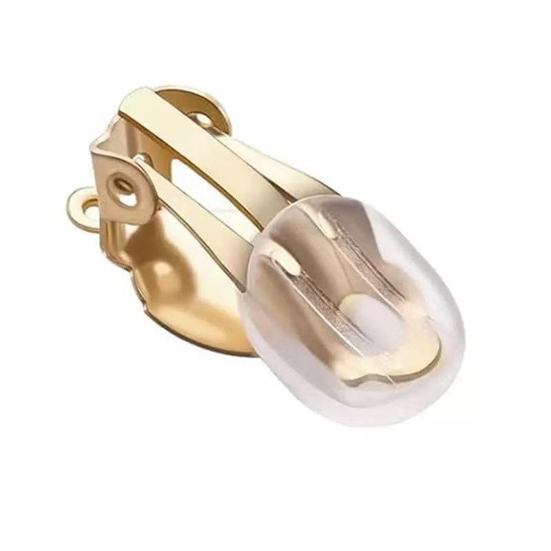 2Pcs Stainless Steel Ear Clips Without Piercing Earrings Parts Findings For Women Ear Clip On Earrings Converter Diy Jewelry