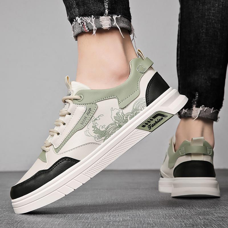 Men's Shoes Summer New Breathable Lightweight Shoes Men's Students Trendy Platform Sports Leisure Shoes Trendy Shoes