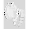 Men's Casual Set 2 Piece Printed Drawstring Pocket Hoodie and Sports Drawstring Pants Set, a Must Have for Fashionable Men