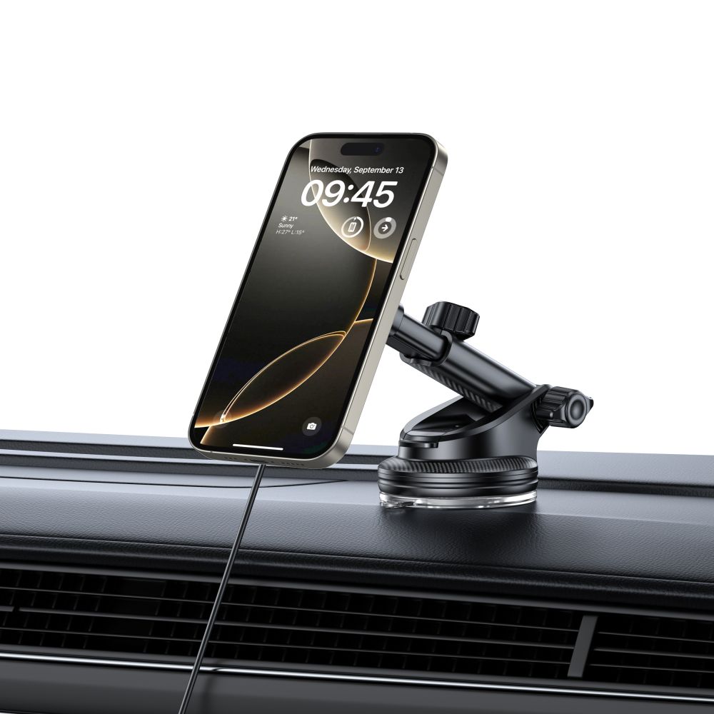 Tech-Protect Mm15W-V4 Magnetic Magsafe Dashboard & Vent Car Mount Wireless Charger 15W Black