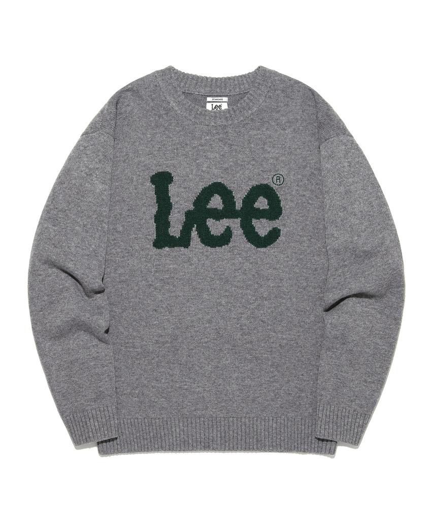 LEE Big Twitch Logo Knit Grey