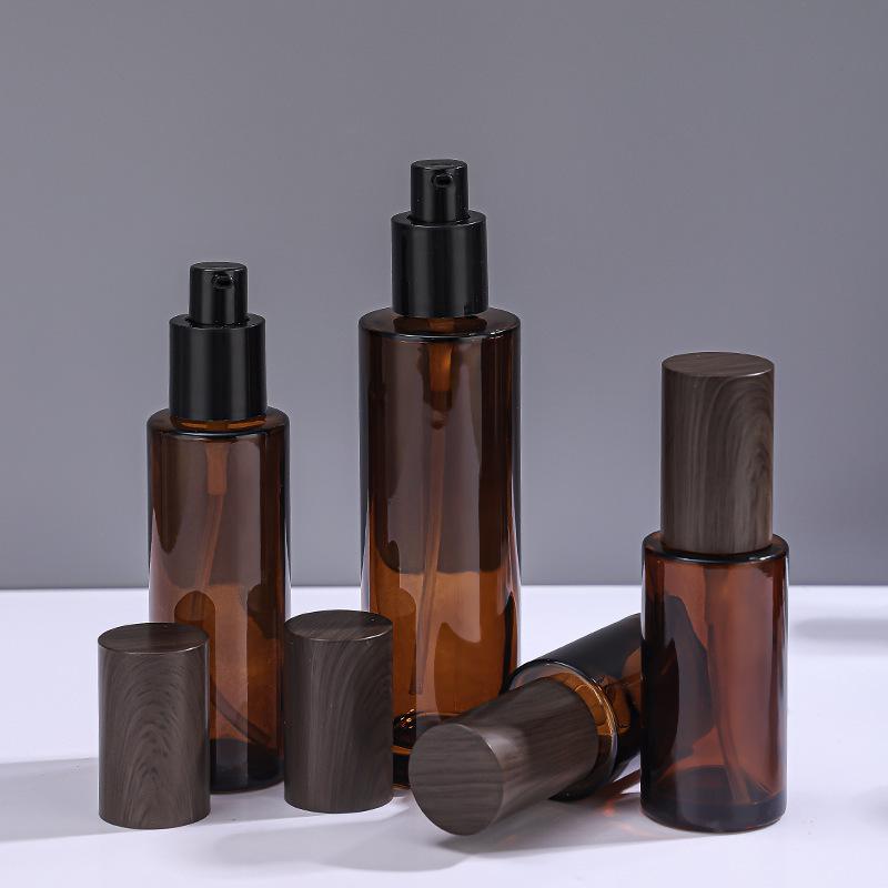 Brown Glass Spray Bottle for Foundation, Makeup, Lotion, Light-Blocking Skincare, Portable Sample, and Serum