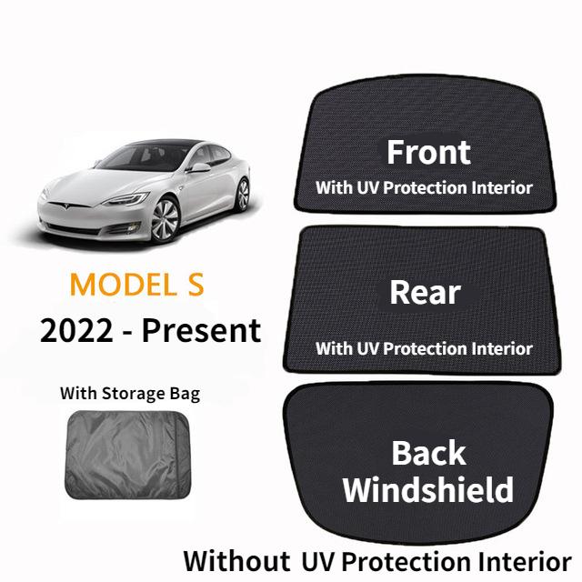 Car Glass Roof Sunshade For Tesla Model S Front Rear Sunroof Windshield Skylight Blind Shade Net UV Protection Interior