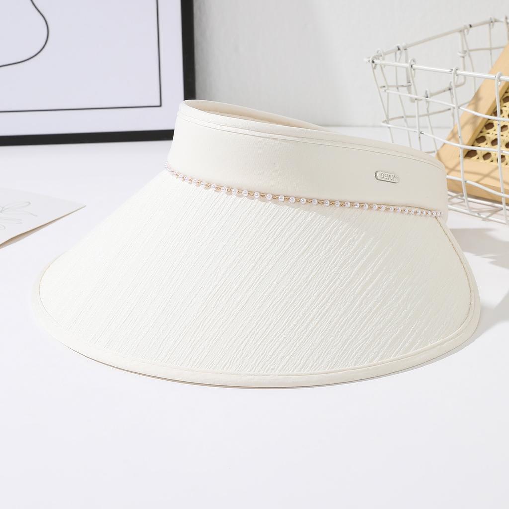 Neuer leerer Top-Sonnenschutzhut Damen UV-Schutz Sommer Eis-Seide Sonnenhut Radfahren Große Krempe Sonnenhut