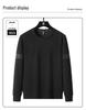 Men's Air Cotton Plus Size Long Sleeve Round Neck Hoodie for Spring and Autumn Casual Running Sportswear