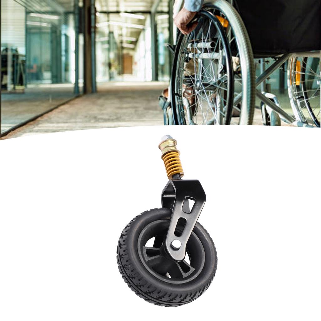 Přední kolo invalidního vozíku s pružinou tlumící nárazy 360° PU nábojový váleček Přední kolečko pro váleček