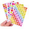 6 Sheet Small Fresh FUNNY Color Love Five Pointed Star Paper Decorative Sticker Thank You Stickers Kawaii Art Supplies