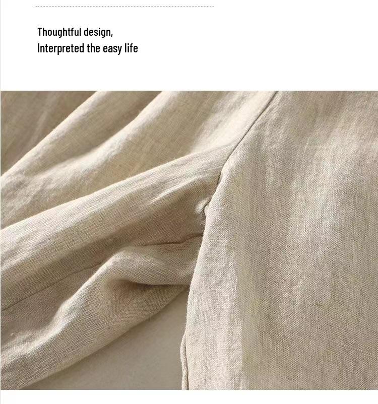 High Waist Retro Frog Button Cotton Harem Pants - Lightweight, Elastic, Tie Waist, Loose Fit for Spring/Summer