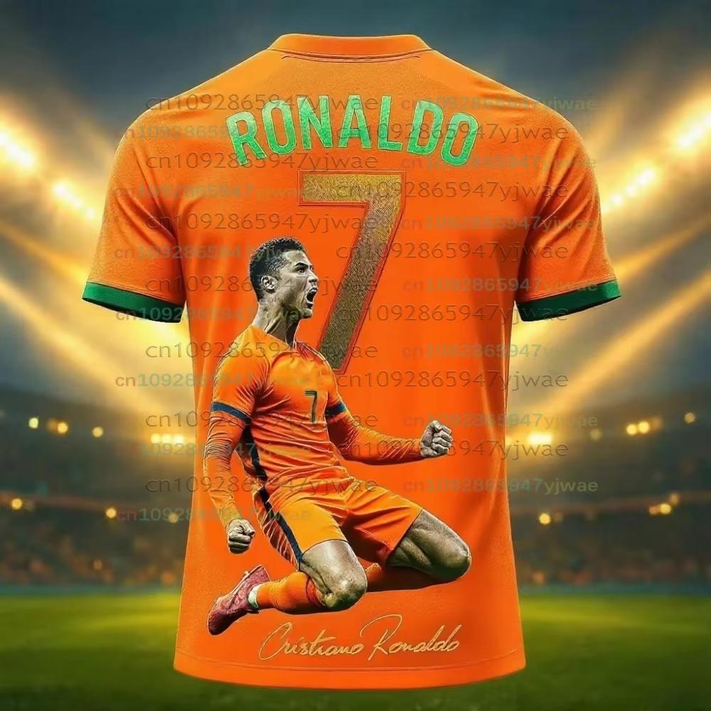 26 Football Jersey 3d Printed NO.7 Ronaldo Boys Girls Training Women's Sports Breathable Short Sleeve Men Beach Surf T-shirt