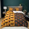 Cartoon Pumpkin Duvet Cover Gothic Halloween Skull Bedding Set Polyester Lantern Ghost Comforter Cover King For Boys Girls Decor