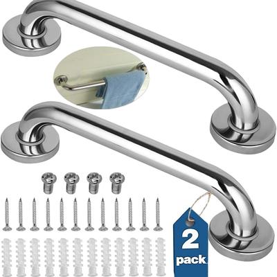 2pcs Stainless Steel Handrail, Safety Railing, Towel Rail, Shower Handle, Wall Handrail, Bathroom Handrail