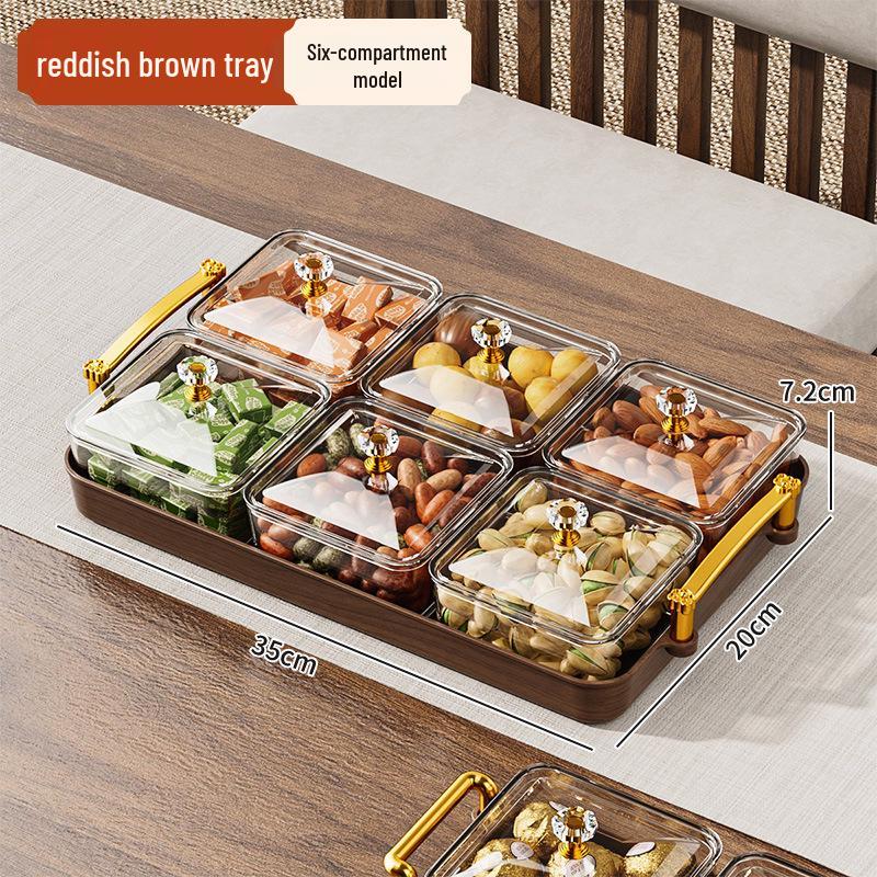 Elegant Multi-Section Candy Dish for Home: Nut & Dried Fruit Tray