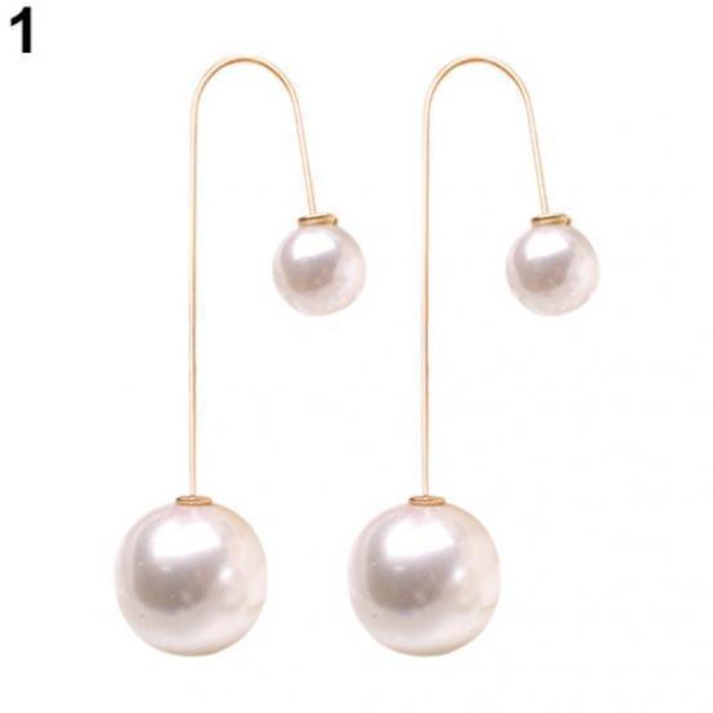 Women's Earrings Made of Metal Alloy with Artificial Pearls