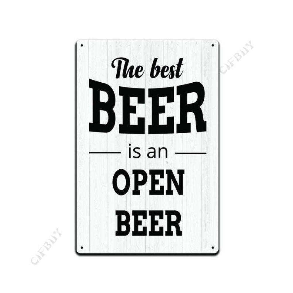 Beer poster on the wall, metal plaque 20x30cm