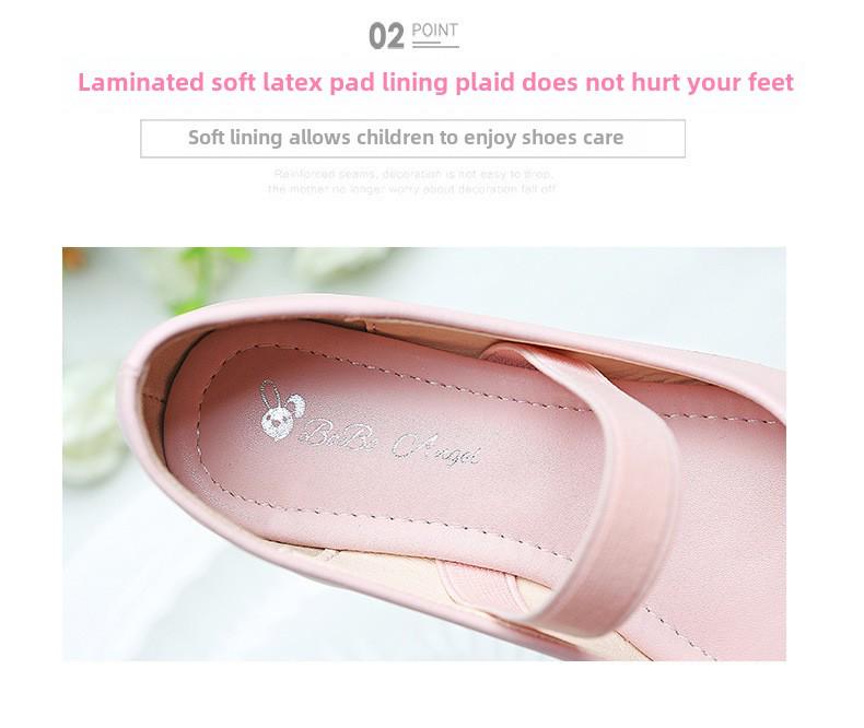 Girls' Princess Leather Dance Shoes - Flat, Single Dress Shoes for Baby and Toddlers