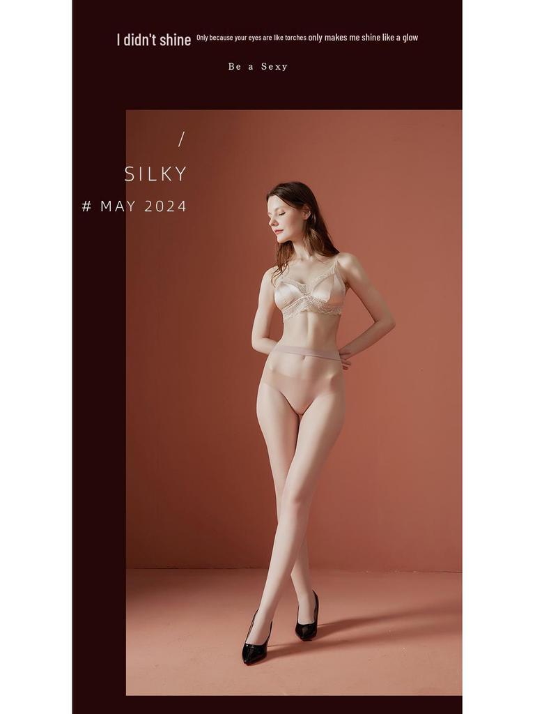 ZSJ-2431 Ultra-Thin Transparent Velvet Seamless Pantyhose for Women