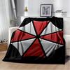 R-Resident Evil Coperte stampate con logo Umbrella Coperte calde in flanella Morbida e confortevole coperta copriletto Regalo di compleanno