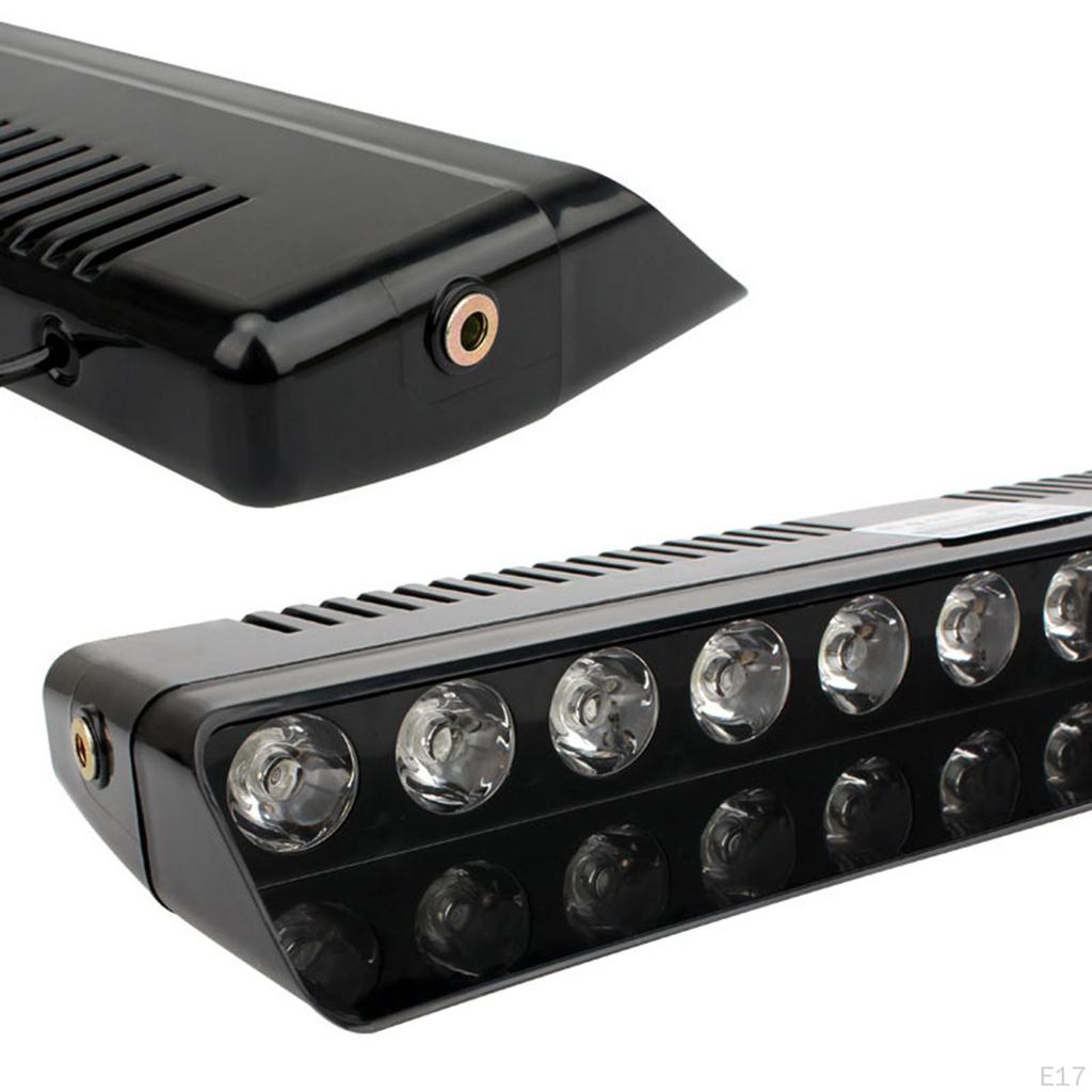Car Interior Strobe Light Windshield Dashboard Warning Light, 12V Vehicles Super Bright 14 Flash