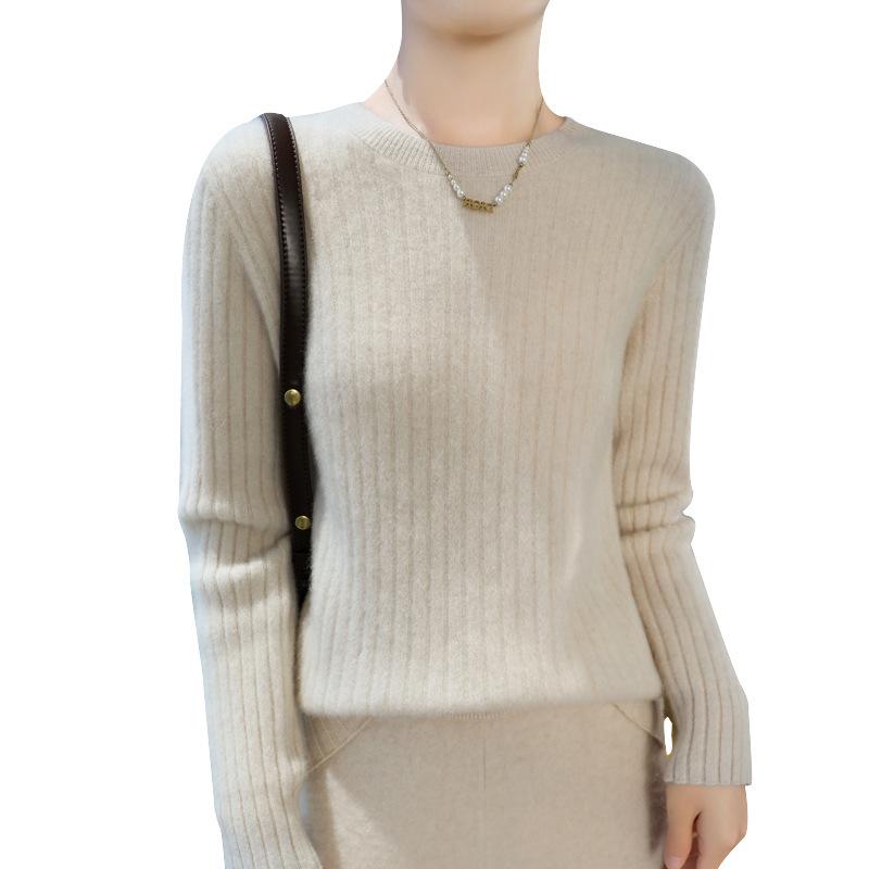 Herbst und Winter Pullover Pullover Damen Rundhals Slim Strick Bottoming Shirt