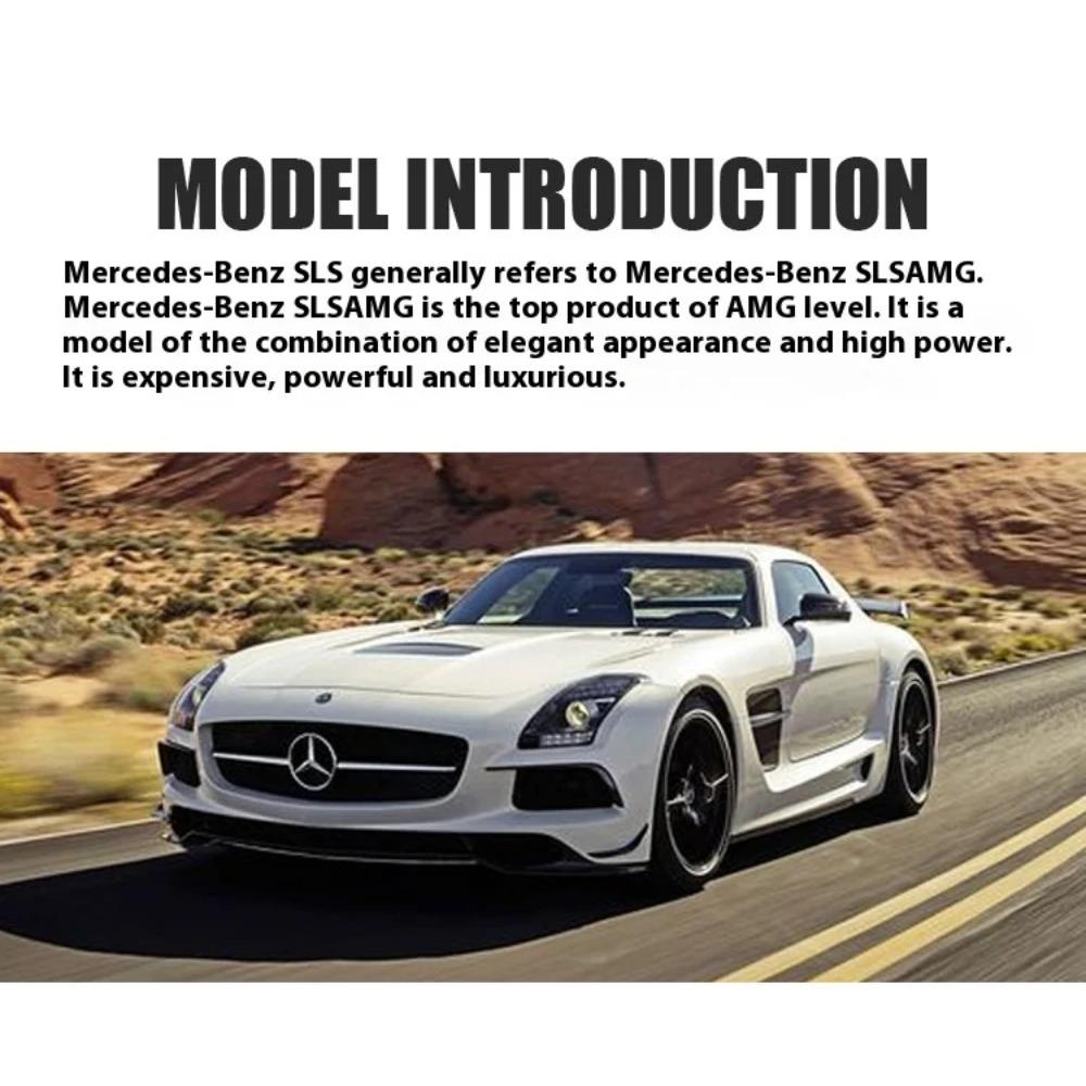 1/32 Scale Benz SLS AMG Super Sports Car Alloy Diecast Model Car Simulation Modle Car Collect Decorations Gift Box for Friend