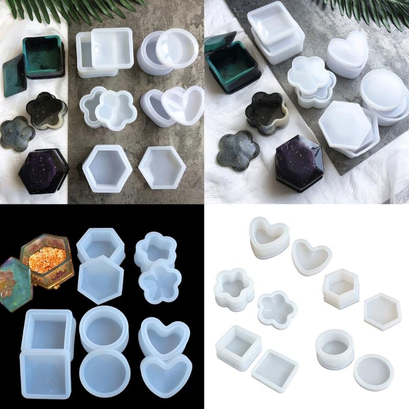 Practical Silicone Bowl Mold Handmade Crafting Molds Various Shape Silicone Texture for Resin Candle and Plaster