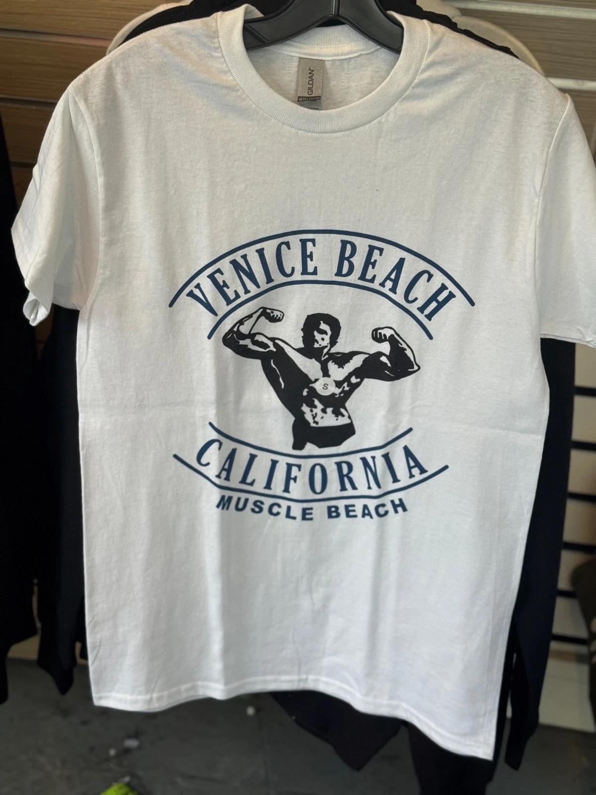 Футболка Venice Beach California 735 Мышечная Арнольд Тренажерный зал Тяжелая атлетика Фитнес Новая S