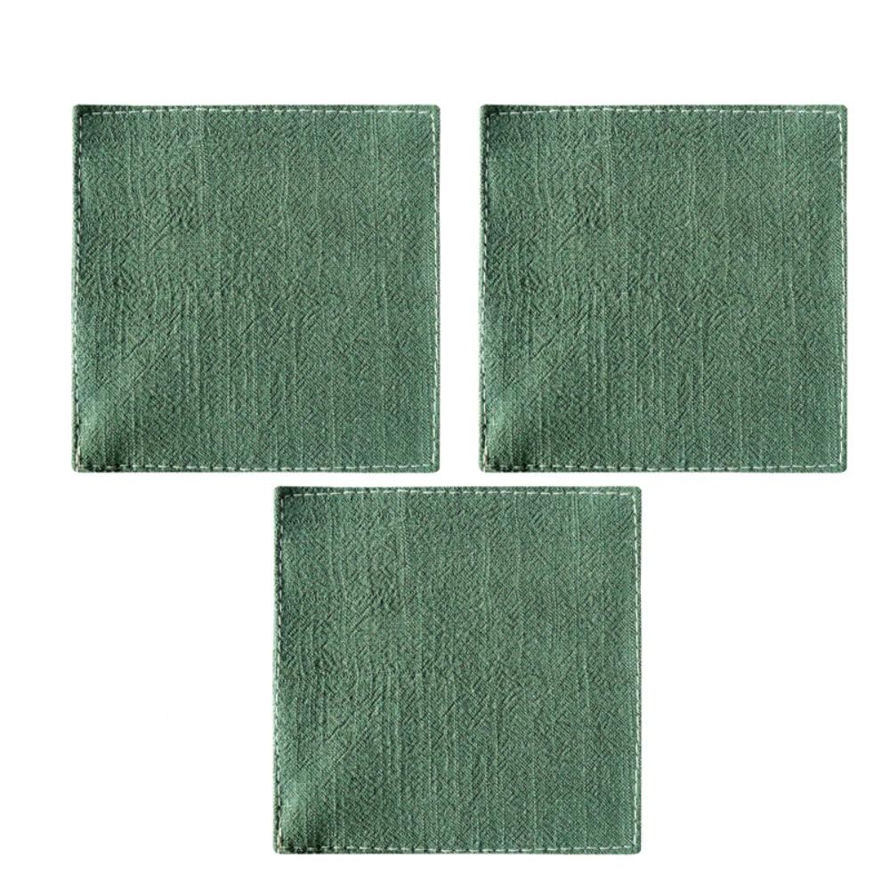 3Pcs Creative Double Cloth Placemat Durable Tea Cup Mat Kitchen Accessories Insulation Pad  Tea