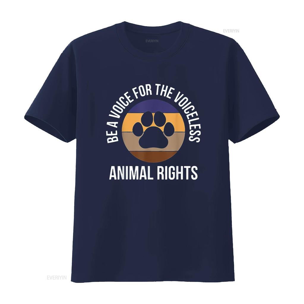 Be A Voice For The Voiceless Animal Rights Mens T Shirt Black 4X Large vintage Washed fashion Comfortable Stretched Breathable