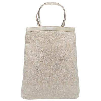 Dress K.O. Large Formal Tote Bag for Weddings and Parties, A4 Size, Vertical, Black, Silver, Beige, Lace, Stylish, Formal (Champagne Gold)