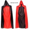 Pirate & Grim Reaper Halloween Cape: Red & Black Cloak with Stand-up Collar for Kids & Adults