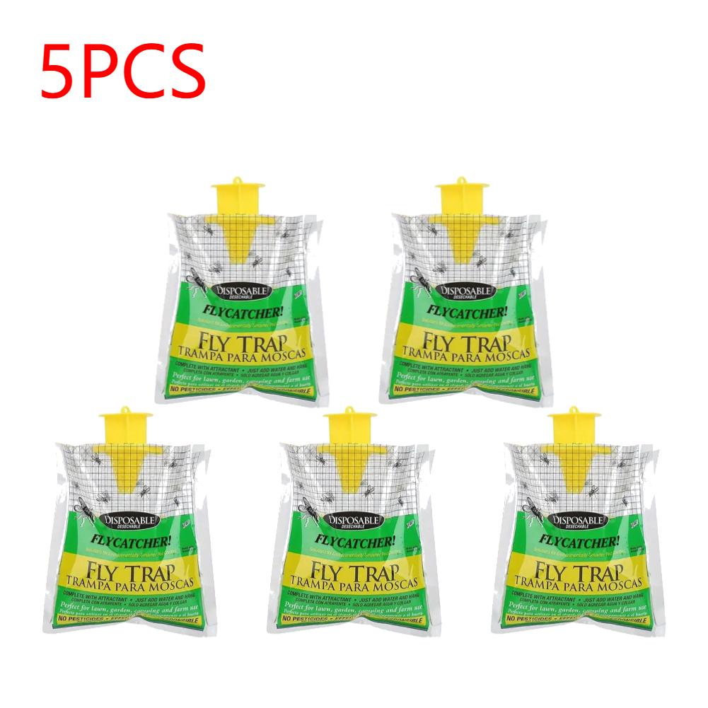 1-20 Pièces Piège à Mouches Suspendu Sac Jetable Attrape-Mouches Piège à Moustiques Attrape-Mouches Guêpes Insectes Tueur d'Insectes Piège à Mouches Jardin Extérieur