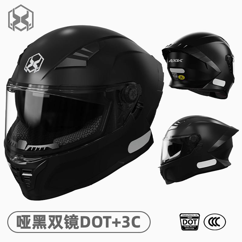 DOT 3C Certified Full Face Motorcycle Helmet Men Women ABS Shell All-Season Use Warm Lining Urban Commuting
