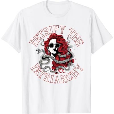 WKqvqWkTo Petrify The Patriarchy Medusa Costume The Female Gaze Snake T-Shirt