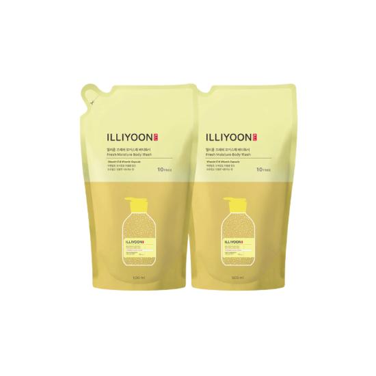 ILLIYOON Fresh Moisture Body Wash Hydrating Cleanser Refill Set 500ml x2