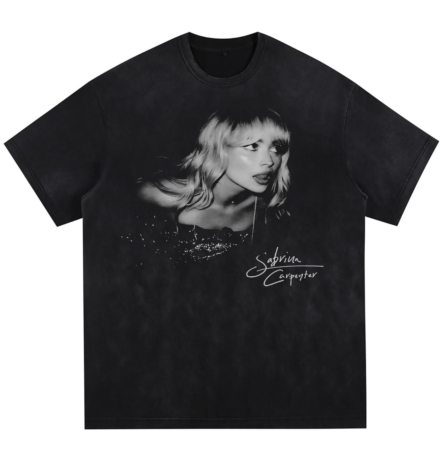 [ACID WASHED FRAYED] Retro 90s Sabrina Carpenter T-Shirt. S