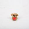 Cute Love Heart Puppy Keychain Mini Puppy Series Crochet Kechain Knitted Animal Doll Keyrings Custom Keys Accessories