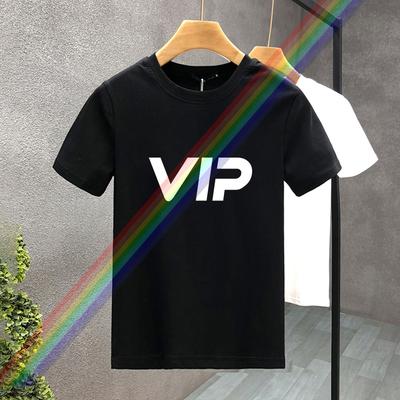 Nueva Camiseta de Alta Calidad Oversize Marca de Lujo Letra Vip 100% Algodón Estampada Verano Harajuku Para Hombres/Mujeres Manga Corta
