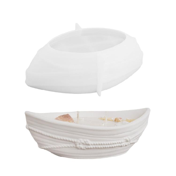 

Easy to Clean Silicone Mold Canoes Shape Crafting Supplies Candle Holders and Bowls Moulds Great for Home Decorations 1
