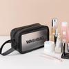 Dry-Wet Separation Double Transparent Pu Makeup Bag Portable Washing Bag Cosmetic Storage Bag Travel Fitness Swimming Essentials