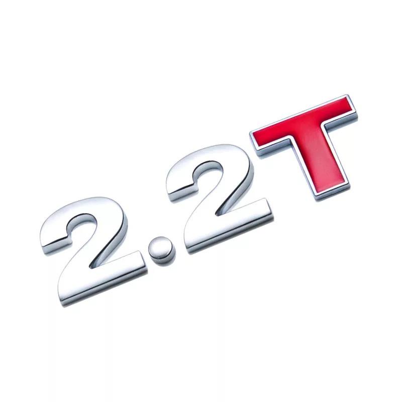 Car Displacement sticker Metal 1.0 1.2 1.5 1.6 1.8 2.0 2.5 2.8 3.0 T volume logo Car rear Trunk Emblem badge Vehicle Stickers