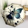 1pc Fairy Butterfly Automatic Open/Close Umbrella Compact Folding Umbrella, All-Season Portable Umbrella for Women/Men130