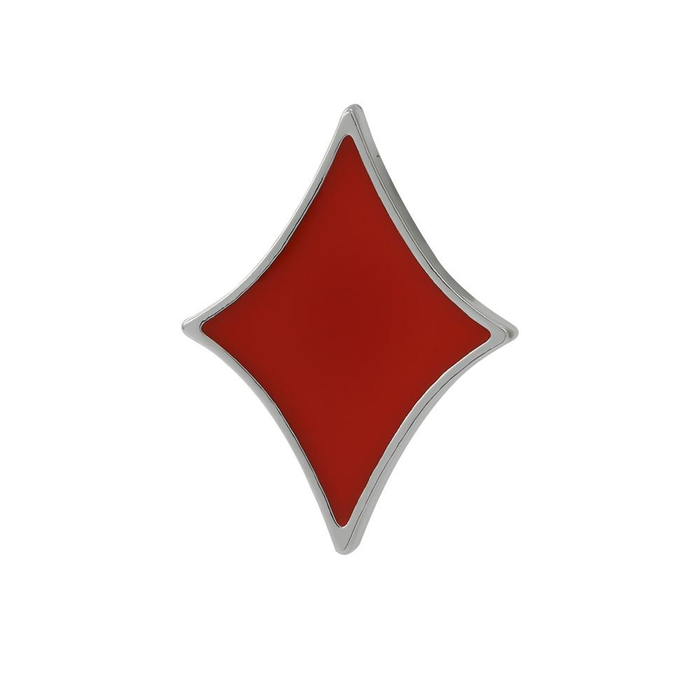 

6 Styles Casual Game Heart Spade Diamonds Clubs Shaped Brooches Playing Cards King Queen Enamel Pins For Poker Lovers Badge Gift