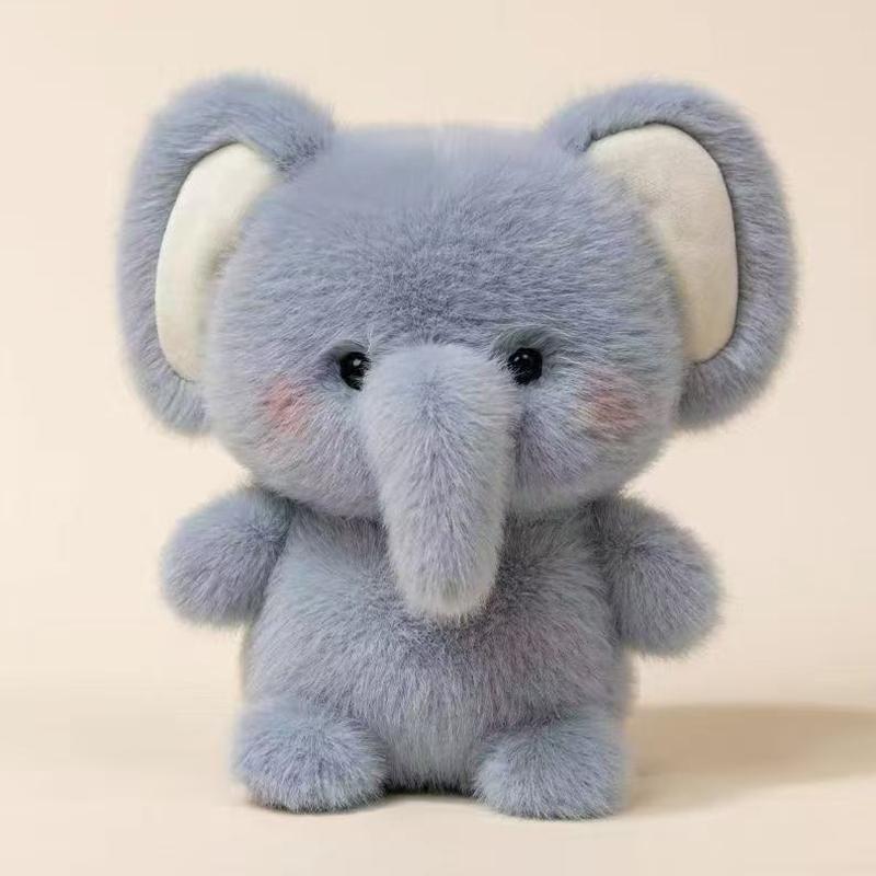 New Cute Plush Companion Doll Anime Elephant Rabbit Bear Panda Cartoon Desk Companion Doll 16cm Soft Plush Toy Gifts