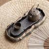 1PC Chinese Retro Scripture Tea Tray Creative Tray Ceramic Pot Load-bearing Dry Brewing Table Water Storage Tea Set